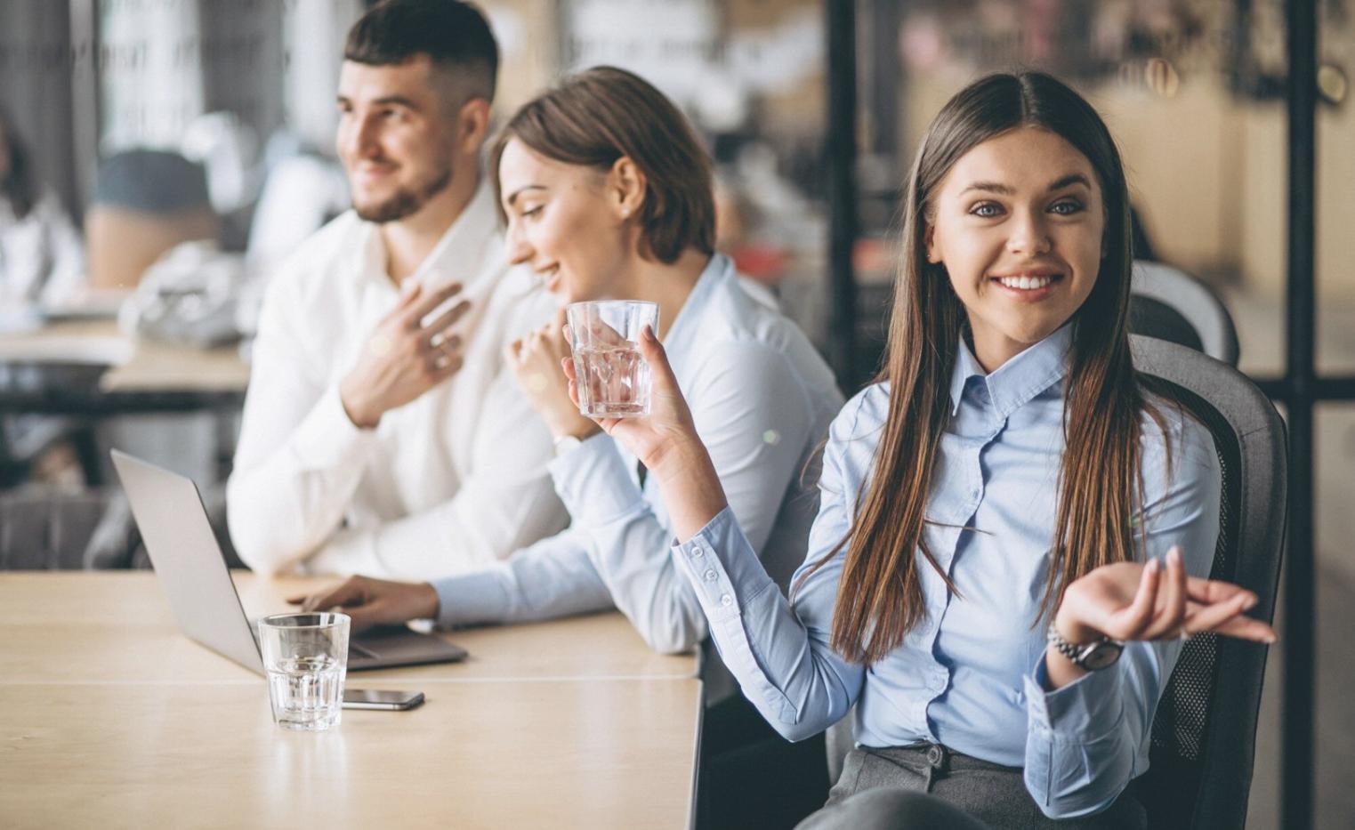 Team di coach durante una sessione di formazione professionale